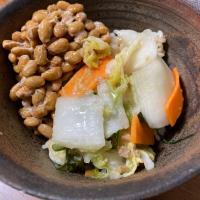 うま塩ダレ白菜×納豆丼